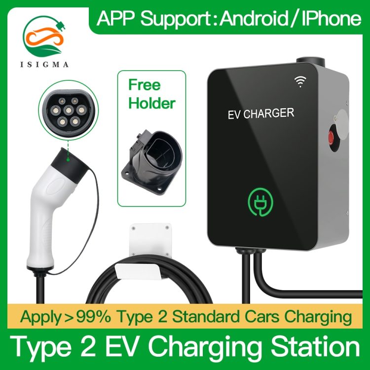 EV Charger 32A 3 Phase Electric Vehicle Charging Station EVSE Wallbox ...