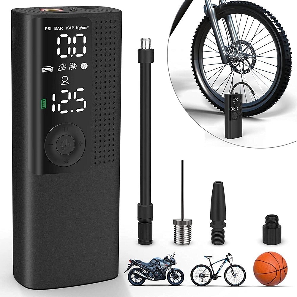 Mini pompa per bicicletta portatile gonfiatore ad aria ricaricabile 100PSI  5V Type-C accessori per bici per pneumatici Schrader Presta - AliExpress
